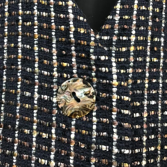 Summer How-Cool Navy suit + peau-de-soie blouse + jewelry! - Picture 3 of 4